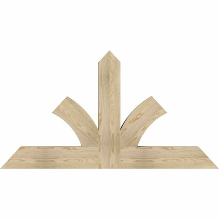 Ekena Millwork Richland Rough Sawn Timber Gable Bracket, Douglas Fir, 60"W x 32"H x 4"D x 6"F, 13/12 Pitch GBW060X32X0406RIC00RDF